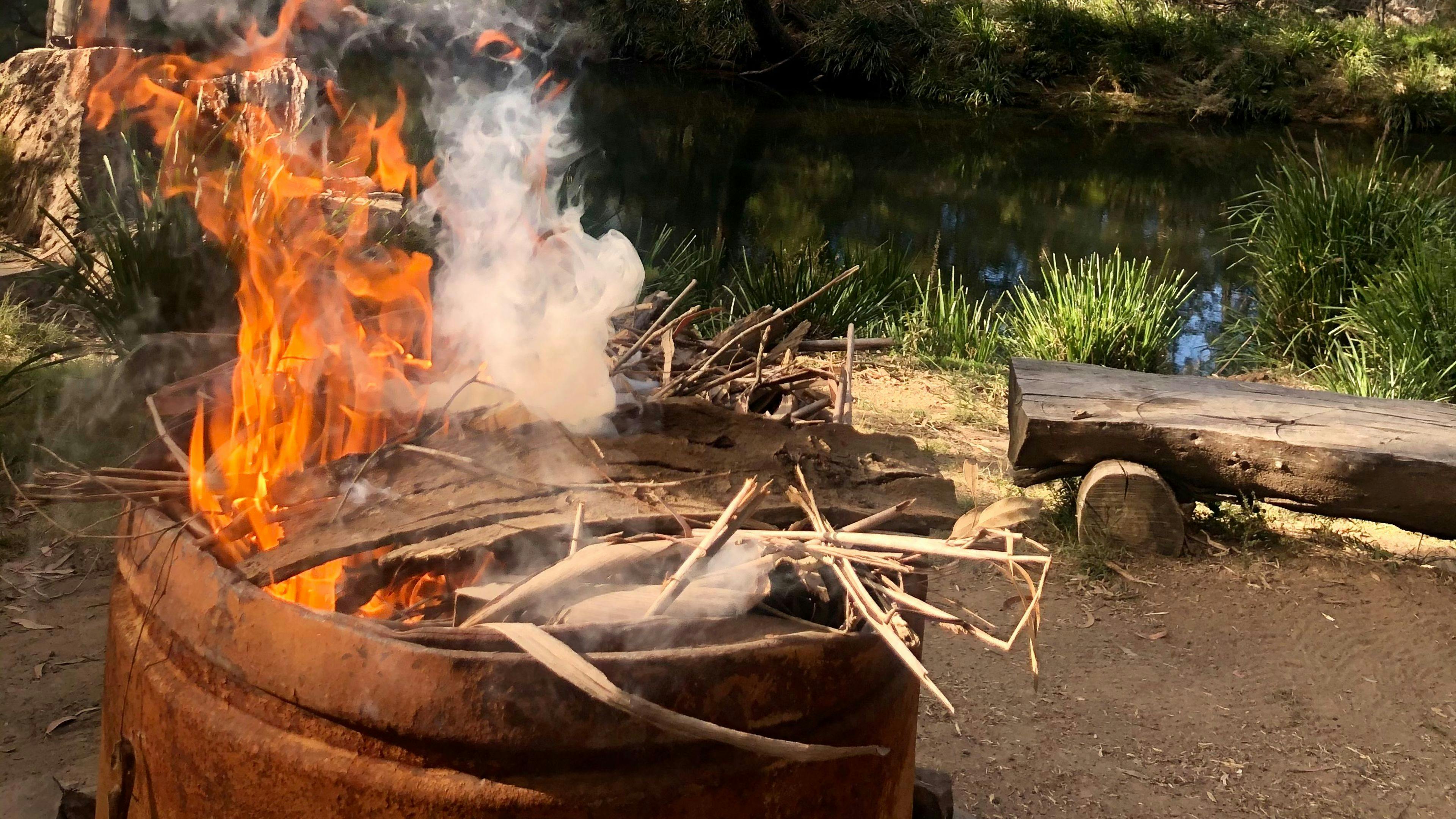 Great campfire spot to watch the river