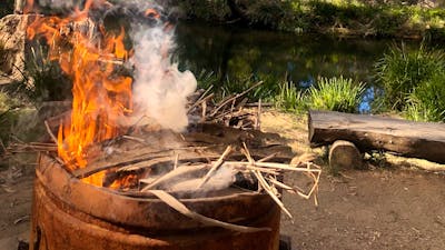 Great campfire spot to watch the river