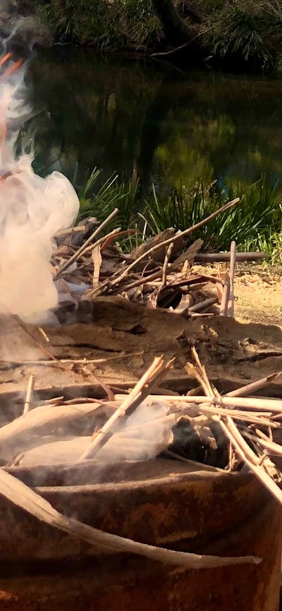 Great campfire spot to watch the river