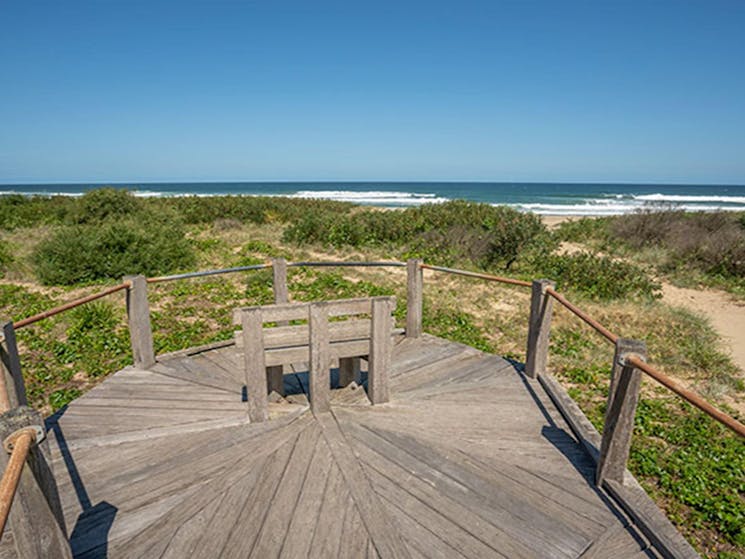 A viewing platform at Seven Mile Beach in Seven Mile Beach National Park. Photo: John Spencer &copy;