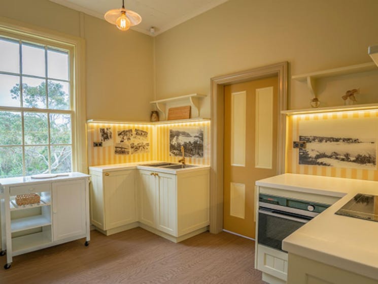 Kitchen at Steele Point Cottage in Sydney Harbour National Park. Photo: John Spencer/OEH
