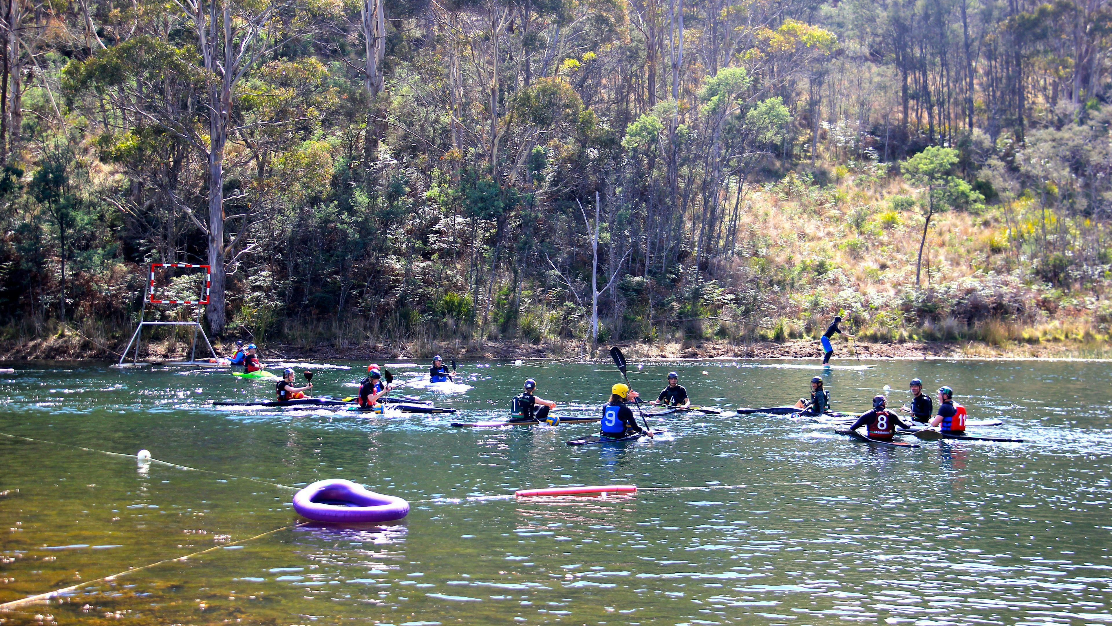 Canoe Polo in action
