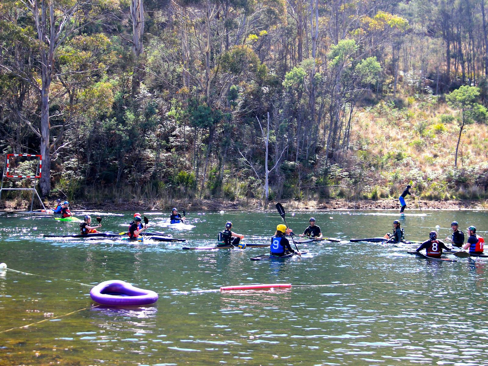 Canoe Polo in action