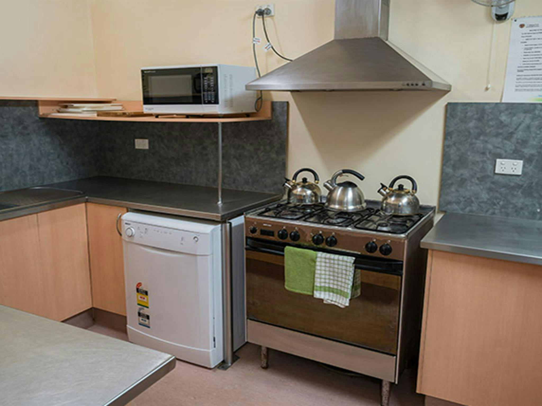 Internal barbecue area and kitchen in Swamp House, Bundjalung National Park. Photo: J Spencer/OEH