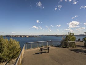 Views from Fairfax Lookout along the Fairfax Walk at North Head in Manly at Sydney Harbour National