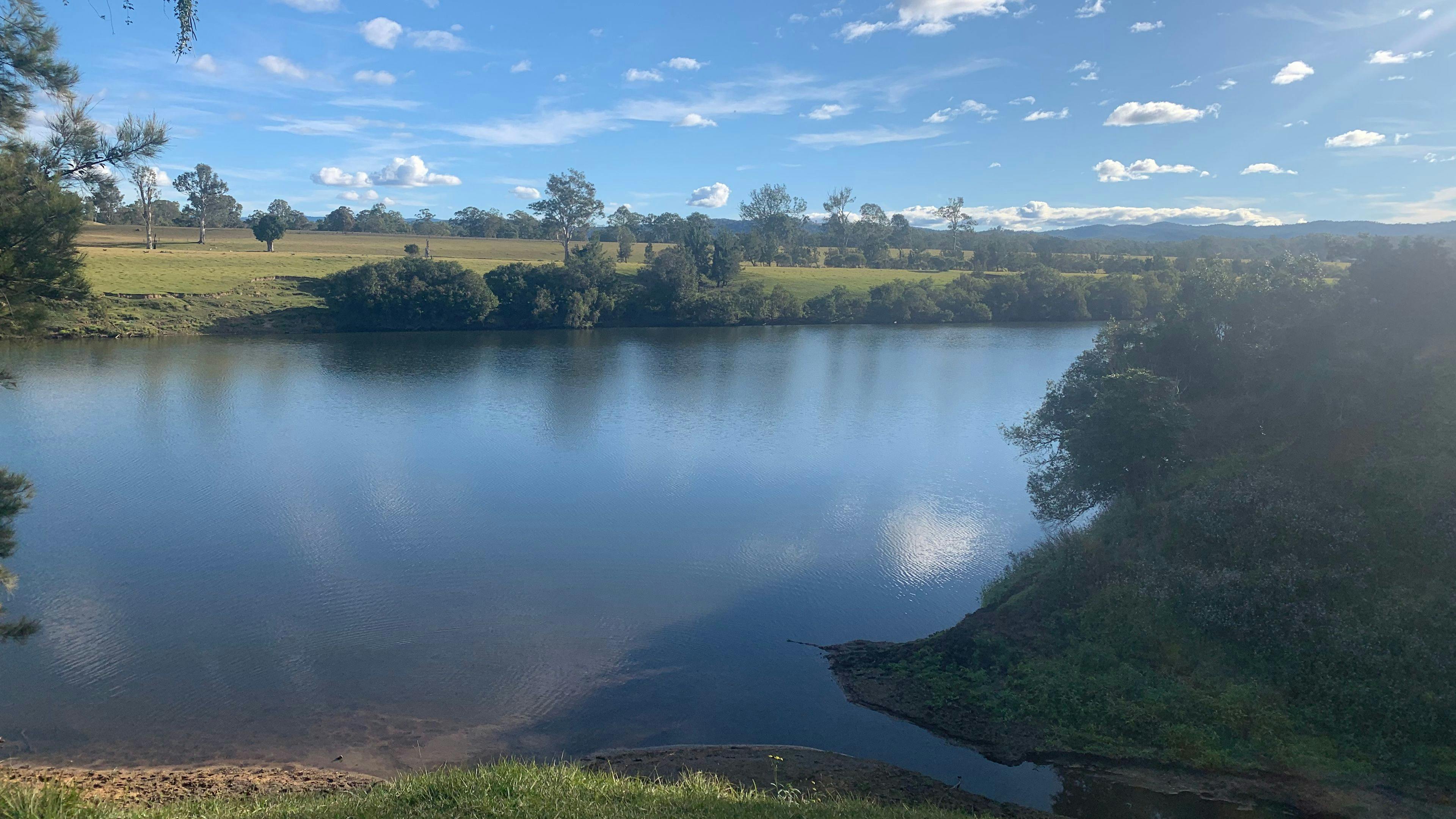 The beach. Where Big hill creek runs into the Clarence River