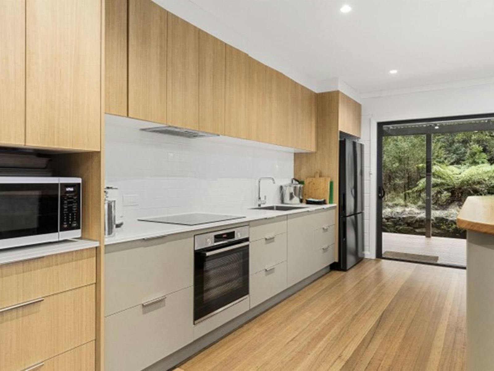 The kitchen in The Residence, New England National Park. Photo: Mitchell Franzi © DPIE