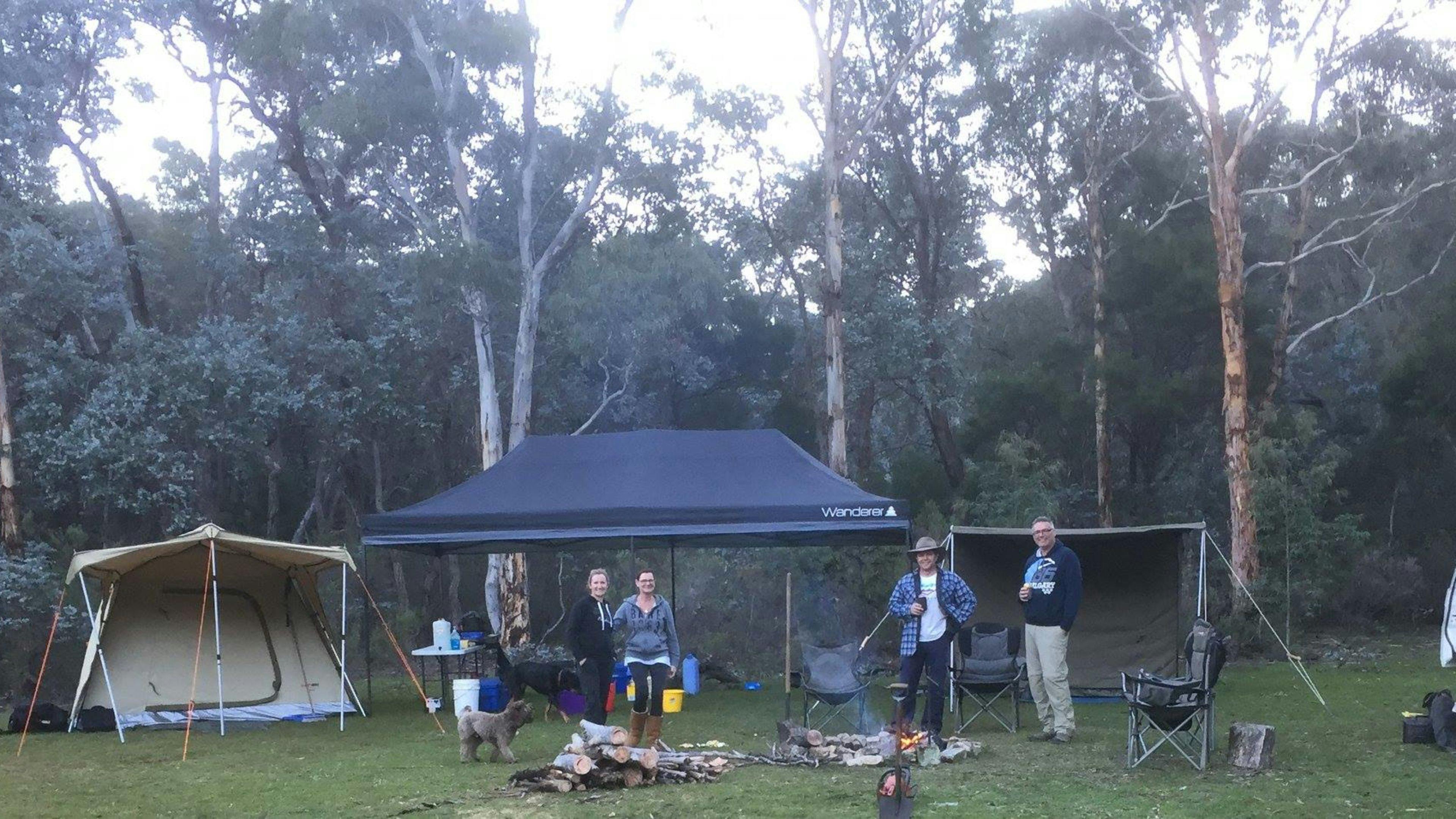 Two couples, two tents, two nights, one campfire, friends reconnect at Arthur's Glen
