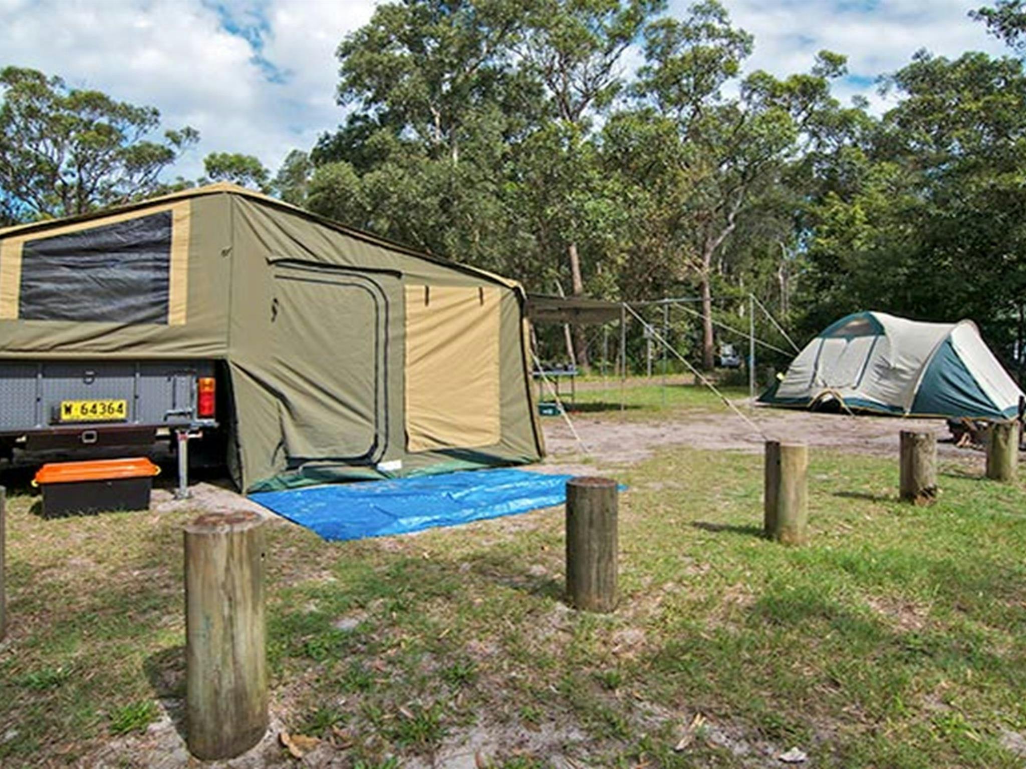 Camping beside my vehicle