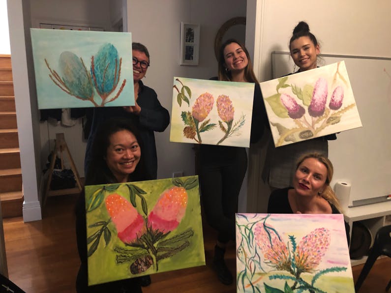 Image of the event 'Twist, Sip and Paint Workshop'