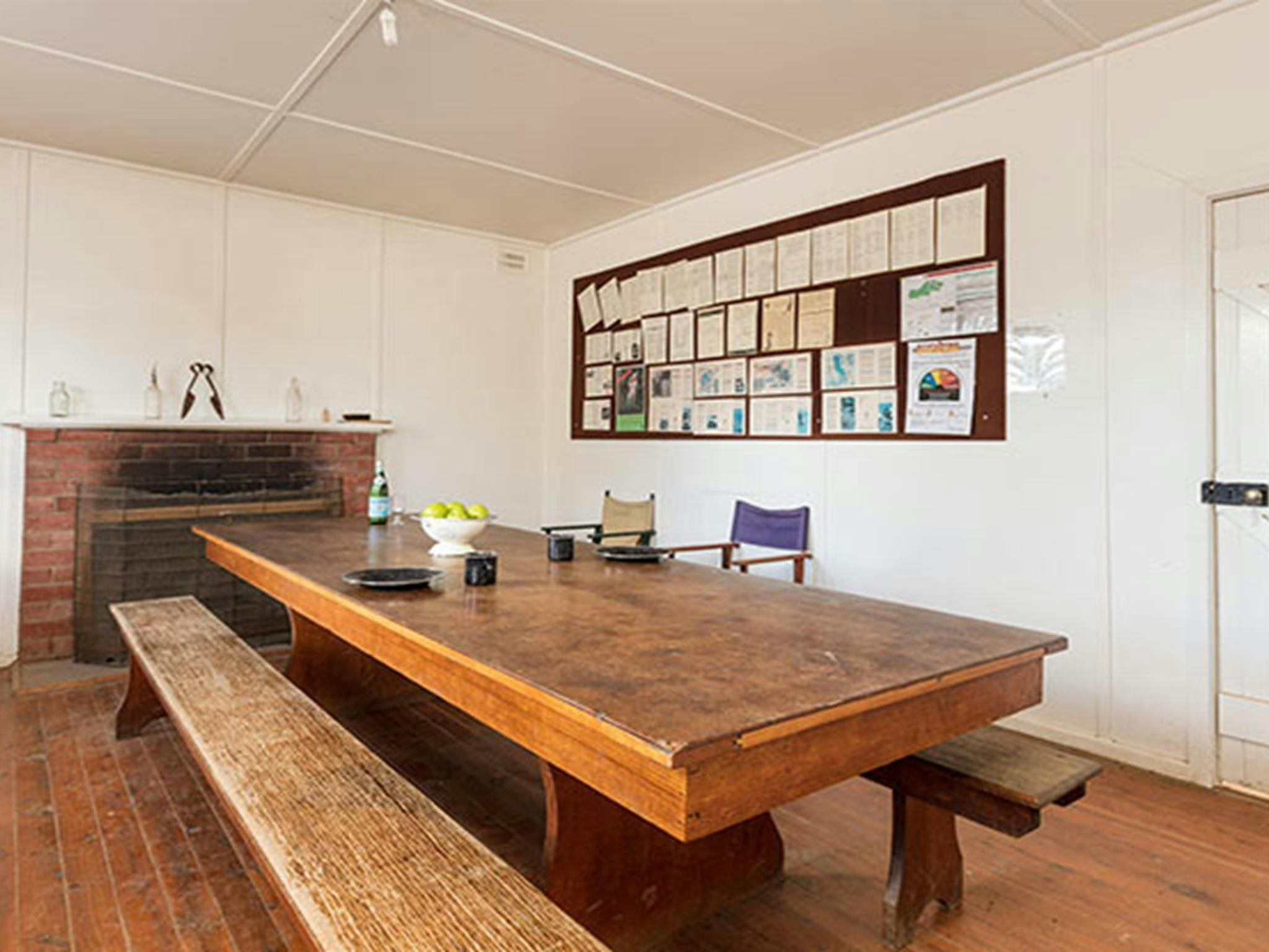 The dining table at Willandra Men's Quarters, Willandra National Park. Photo: Vision House