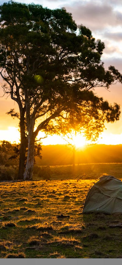 Nothing beats the sunset view at the campsite