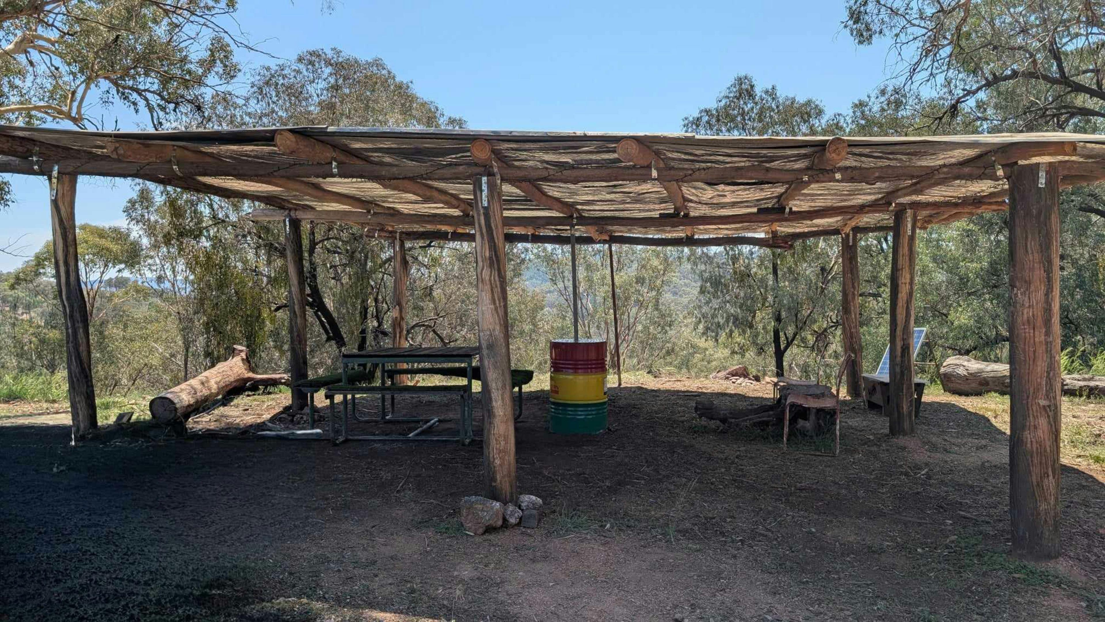 新しい屋根付きエリア