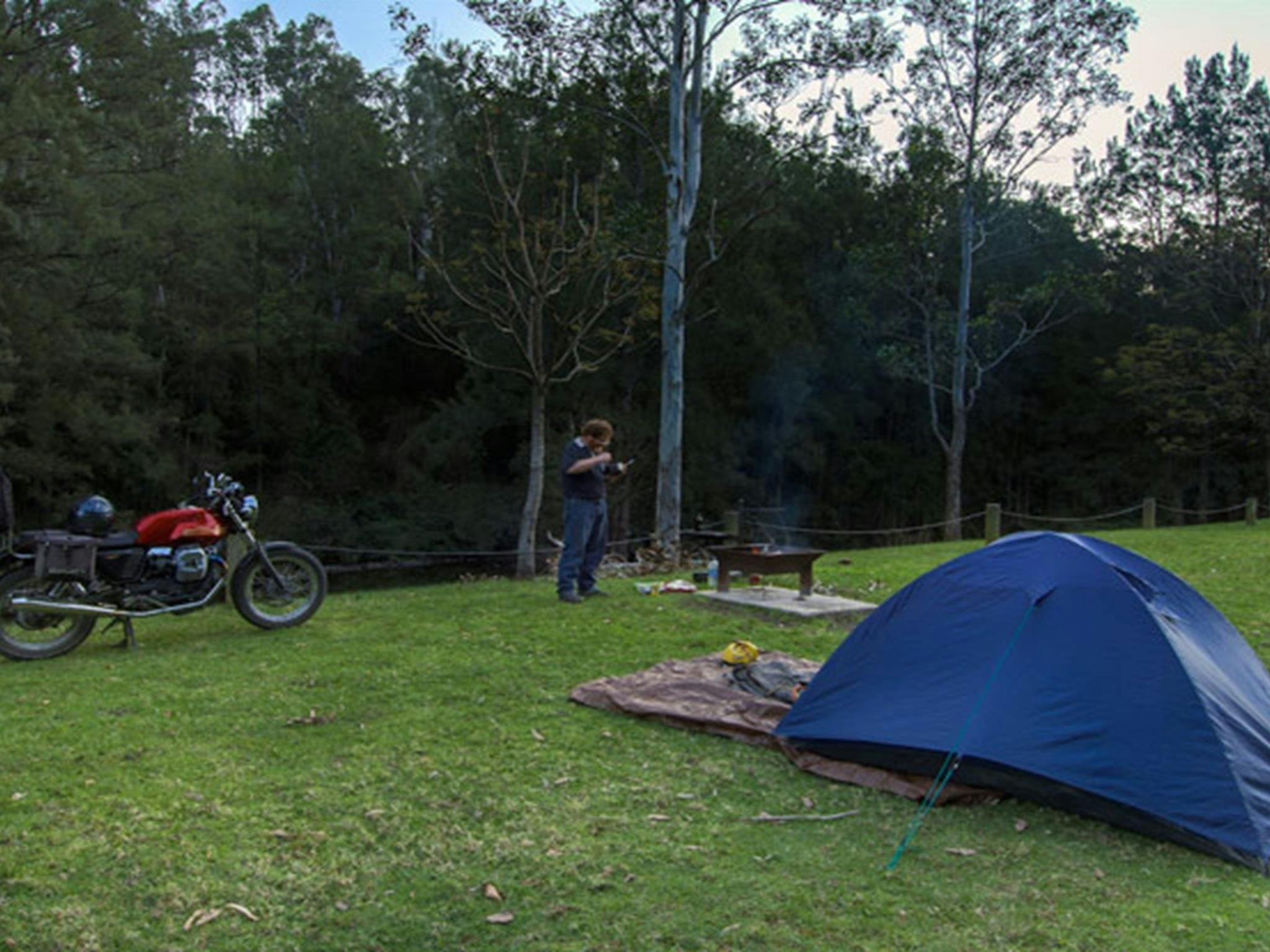 Camping beside my vehicle