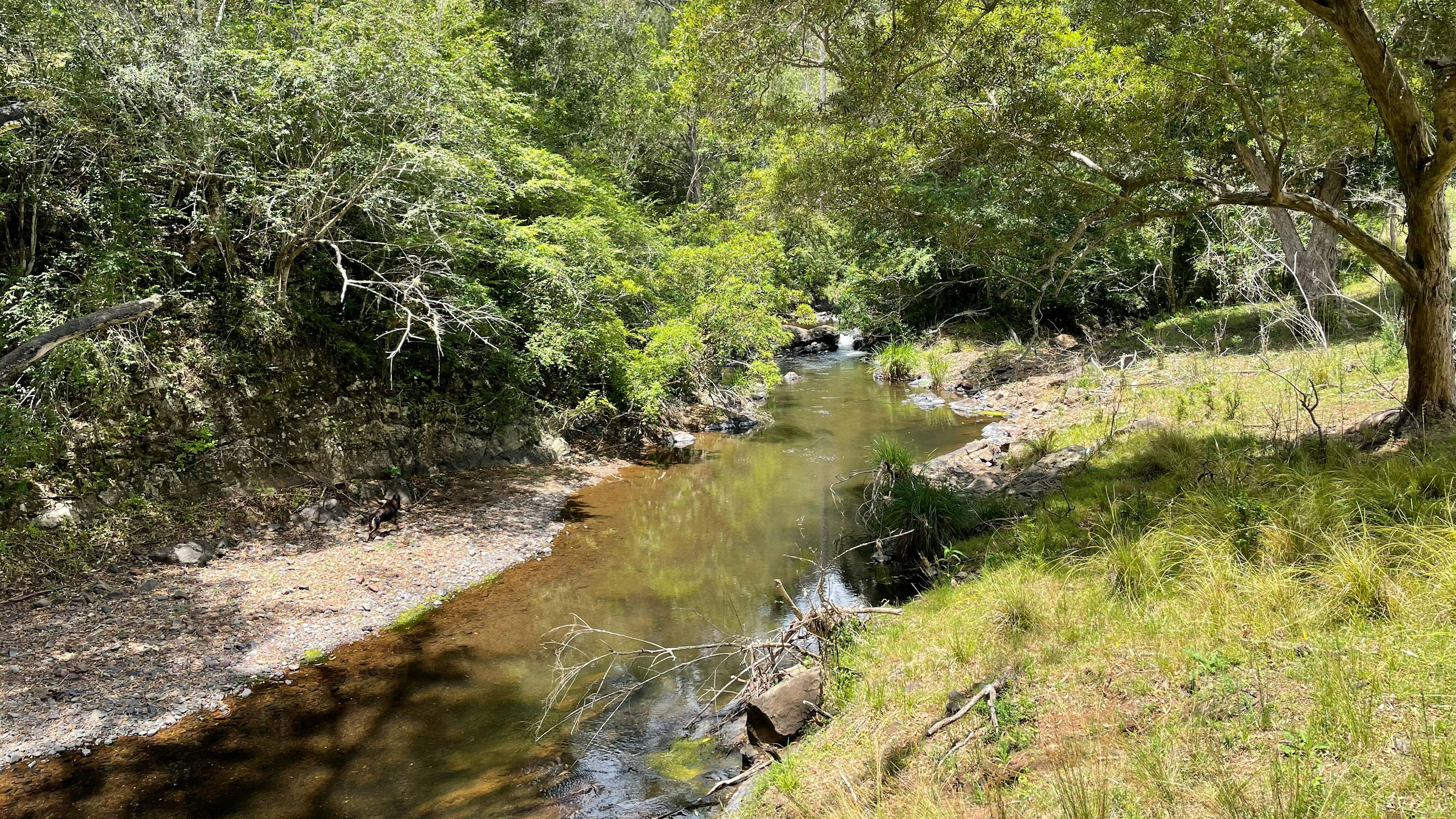 Small waterfall in the creek near campsite 
