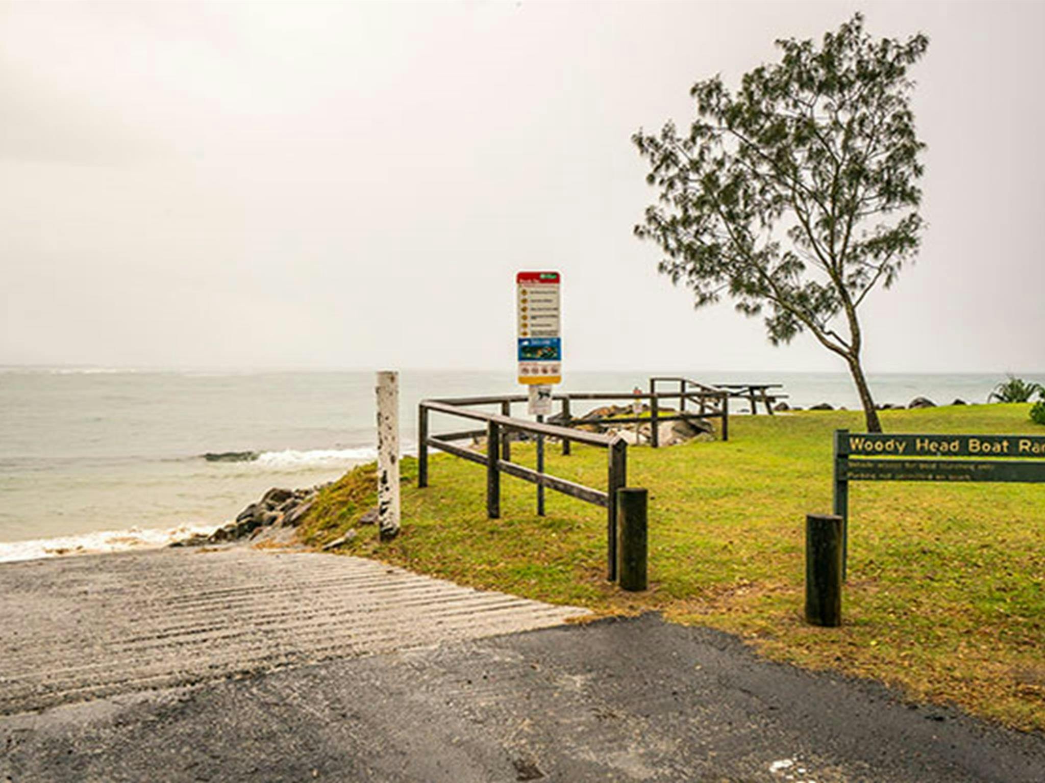Die Bootsrampe am Campingplatz Woody Head im Bundjalung-Nationalpark. Foto: John Spencer/OEH