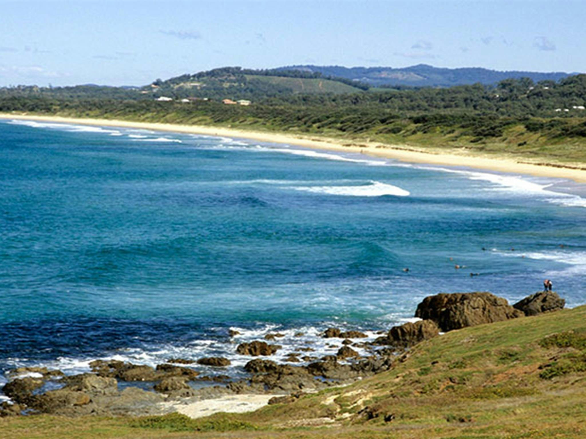 Woolgoolga-Landzunge im Coffs Coast Regional Park. Foto: Tony Karacsonyi © DPIE