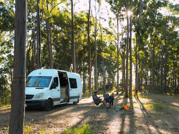 Enjoying our time camping in nature.