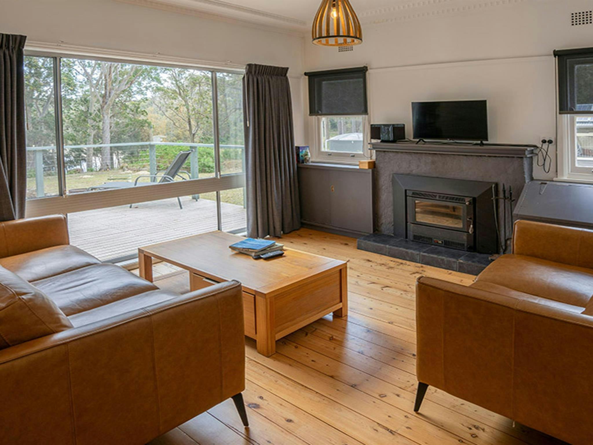The living area at Yellow Rock Beach House. Photo: John Spencer &copy; DPIE