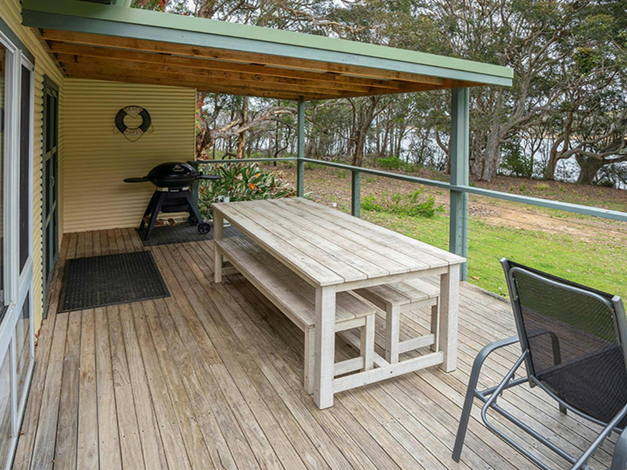 The verandah, Yellow Rock Beach House. Photo: John Spencer &copy; DPIE
