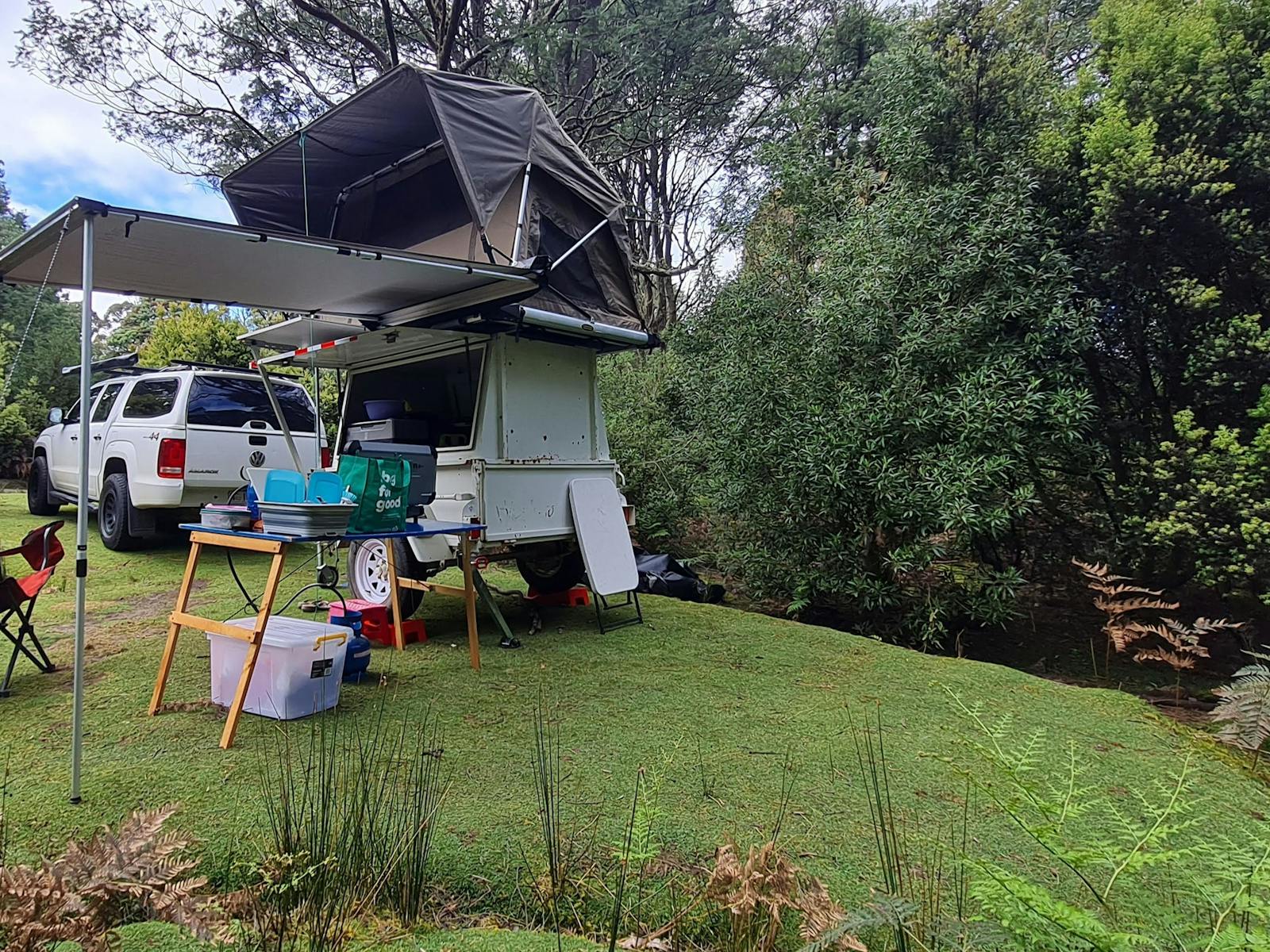 car accessible camp site in a nature reserve