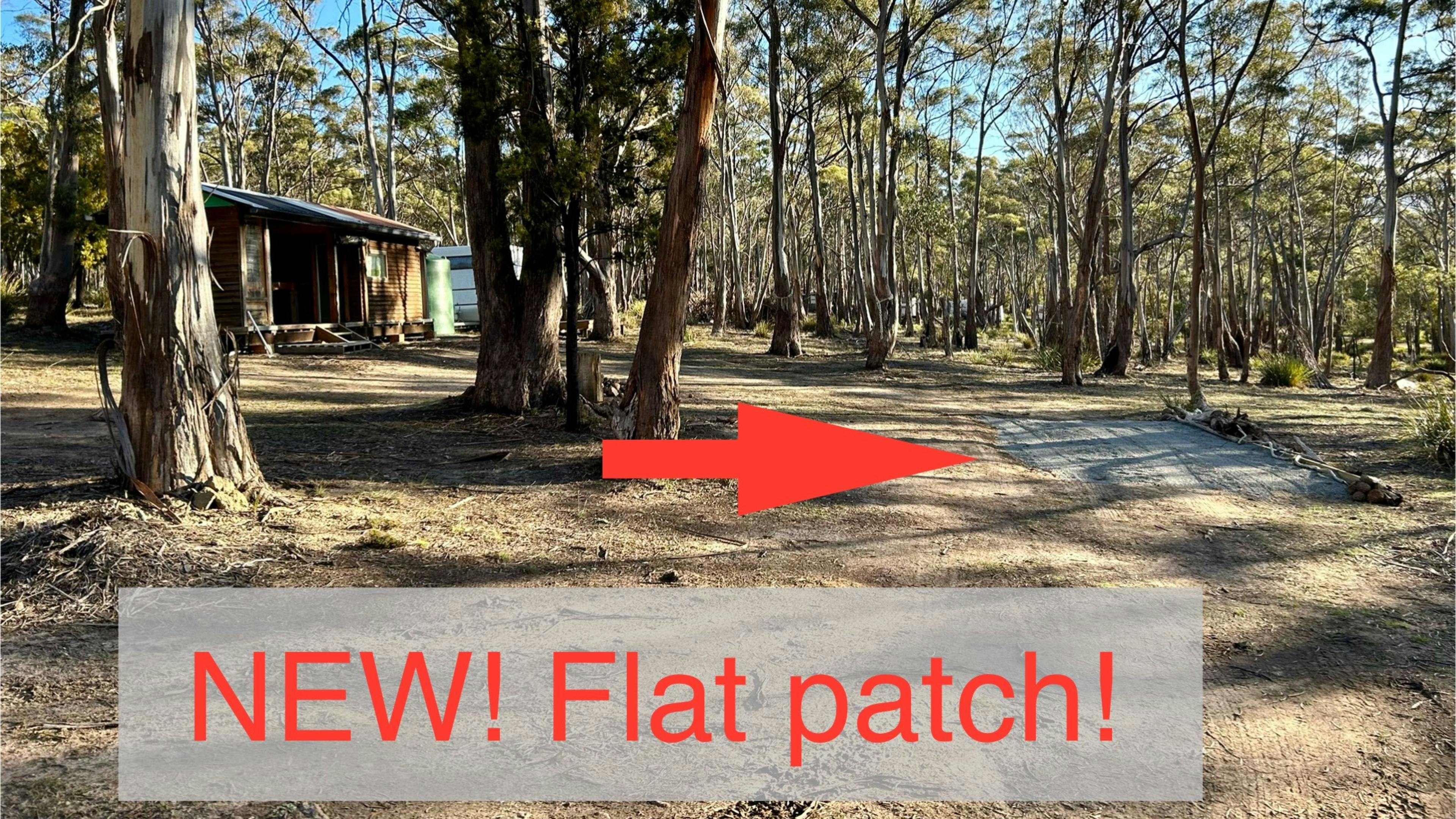 New! Aug 2024: all campers can now park their vans on the new flat patch ☺️ 
